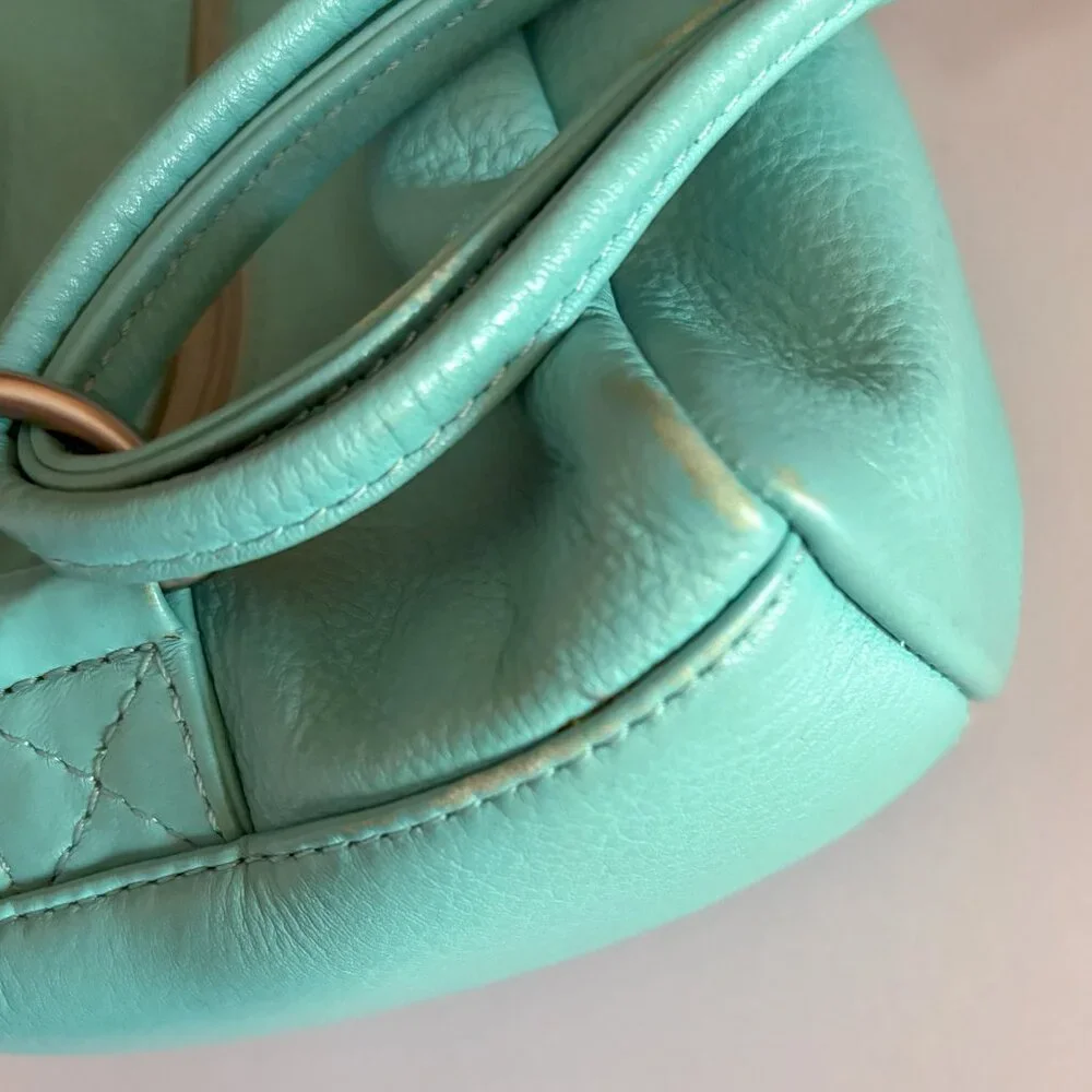 ILI New York & Toronto Leather Mini Backpack Light Green Small